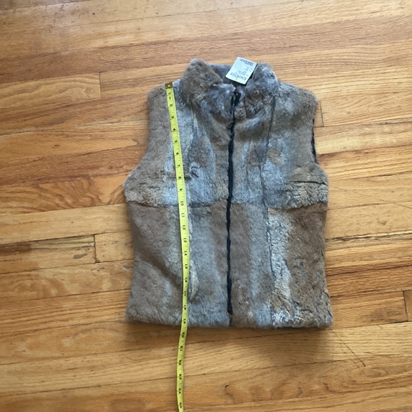NWT Bebe Rabbit Fur Natural Color Vest - Picture 8 of 8